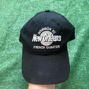 Vintage Y2K New Orleans French Quarter Black and Silver Hat